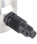 Close-up of Double Head Sheet Metal Nibbler Cutter Drill Attachment showing adjustable head and tool steel blade