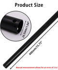 Hella Sturdy 16 Inch Ceiling Fan Extension Rod Non Threaded Drop Pipe dimensions showing 16 inch matte black metal design.