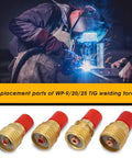 46 Piece WP 9 20 25 Welding Torch Consumables Kit With Ceramic Nozzles And Gas Lenses For Welding Equipment in use