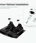Driver helmet installation for Hard Body With Interior And Bed Cage For 1 To 10 Scale RC Crawler In Purple Dope Premium Exterior