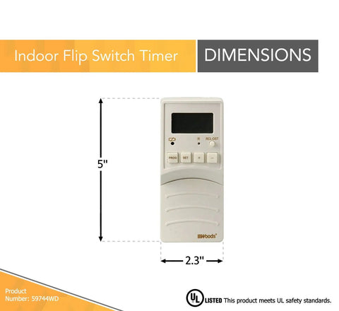 Flip Switch Timer Lets You Turn Any Toggle Into A Programmable Battery Operated Timer For Home Lighting, Easy Setup, Big Energy Savings With A Slim, User Friendly Design And Adjustable Settings For Indoor And Patio Lights