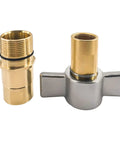 1-1/4 Inch Hydraulic Quick Disconnect Coupling Set With Wing Nut Sleeve Heavy Duty Brass NPT 1-1/4 Female 3000 PSI 80 GPM