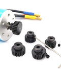 MakerDoIt 48P Pinion Gear Set 3.175mm 24T 25T 26T 27T 28T for RC cars, hardened steel gears with hex key and screws visible