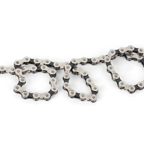 Lightweight Hollow Core Bicycle Chain For Mountain And Road Bikes, 8 And 9 Speed Compatible, close-up view showing links