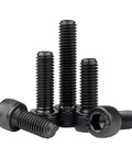 100 Pieces M5 Hex Socket Head Cap Screws Bolts Set, Black Oxide Finish, Grade 12.9 Alloy Steel, Fully Threaded, 0.8mm Pitch, front view