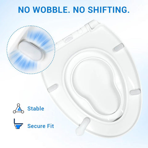 Elongated Toilet Seat With Quiet Soft Close Lids And Integrated Child Seat Featuring No Sweat Touchless Handle Design In Crisp White For Smooth Hassle Free Bathroom Comfort