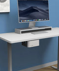 Solid Metal Under Desk Computer Mount With Vertical Tower Stand Holder To Salvage Desk Space And Keep Your Main Rig Or Workstation Setup Tight And Totally Clutterfree Daily, mounted under a sleek desk.
