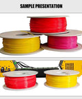 Colorful spools of filament showcasing Desktop 3D Printer Filament Extruder And Recycler Machine With Auto Coil Winder And Filament Stand.