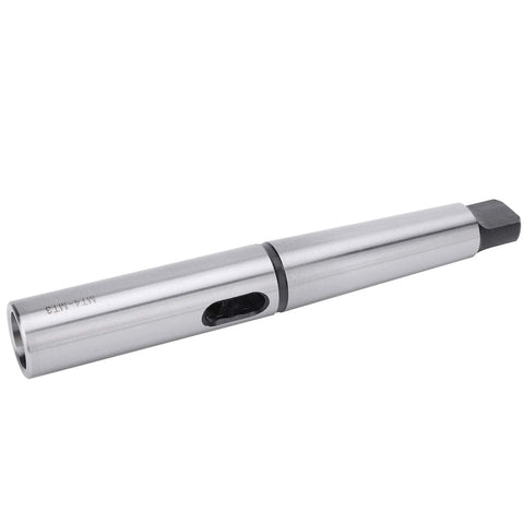 Cloimei MT4 to MT3 Morse taper drill sleeve adapter, precision ground high-speed steel, silver for CNC lathe/milling
