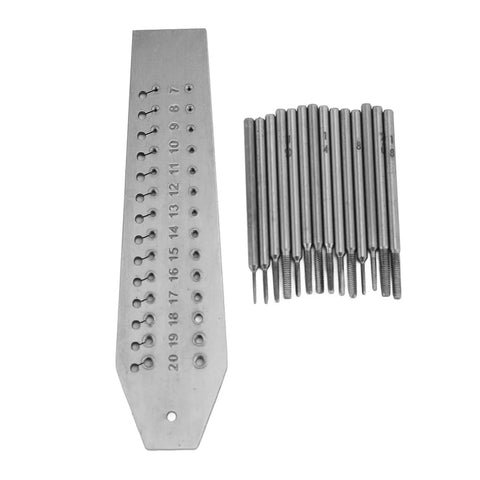 14-Piece Miniature Tap And Die Set For Jewelers And Watchmakers, 0.7mm To 2mm Thread Taps With Screw Plate shown in detail