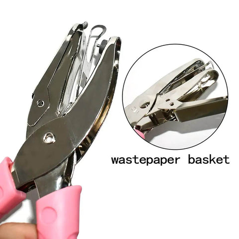 Portable Circle Hole Punch Tool For Craft Paper And Scrapbooking With Pink Soft Grip 1 16th Inch Circle Punch Handy Handheld Paper Punch
