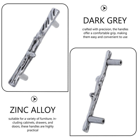 Rustic Branch Cabinet Handle Set Zinc Alloy Twig Pulls For Drawers And Closet Doors, Decorative Hardware For Home Furniture