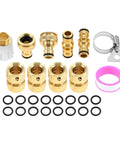Durable Nine Piece Brass Garden Hose Quick Connect Tap Fitting Kit For Easy Outdoor Connections To Hoses Nozzles Pipes And Sprinklers