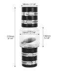 QWORK CV-150 1-1/2 in spring-loaded check valve with clear body, Buna-N couplings, steel clamps