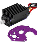 Pro 050 Brushed Motor 50T with metal motor mount and 4g aluminum heat sink for SCX24 1 to 24 RC crawler upgrade, front view