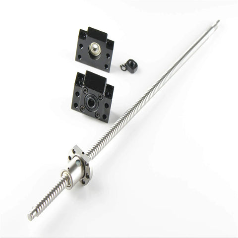 550mm Ballscrew Kit With BK10 BF10 End Supports For CNC Machines RM1204 12mm Diameter 4mm Pitch Ball Screw And Nut Housing