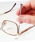 Using a screwdriver to adjust 200 Pcs Eyewear Rimless Glasses Washers Cushions Gaskets For Quick Repairs Versatile Eyeglass Frame Accessories
