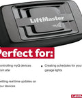 Plug-and-Play Internet Gateway For Garage Door Openers With MyQ Two-Way Communication, smart box with LiftMaster logo