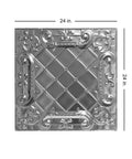 2x2 Ft Tin Plated Steel Wall And Ceiling Pattern Panels 12 Pack Nail Up Kit Unfinished Steel Panels With Matching Nails DIY Friendly Ready For Paint Oil Based Finish Needed Recycled USA Craft Material For DIY Home Decor detailed design view
