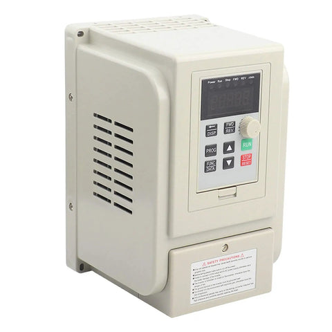 Image of Rugged 2.2kW Variable Frequency Drive VFD For 120V To 220V Single Phase And 3 Phase Motors with easy terminal wiring and large heat sink.