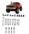 Aluminum Alloy RC Car Pull Rod Kit With Beefed Up Shocks Absorber For C24 C14 C14K C24K displayed with an RC truck
