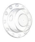 Deep Soak Tub Overflow Drain Cover With Heavy Duty Suction Seal That Adds Inches To Your Bathtub For The Ultimate Spa Vibe Easy Push Install Clear Finish showing the transparent silicone mat.