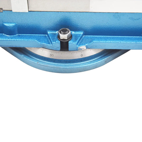 Close-up view of the 360 swivel base for Badass 6 Inch Milling Machine Vise Heavy Duty Precision Work Holder.