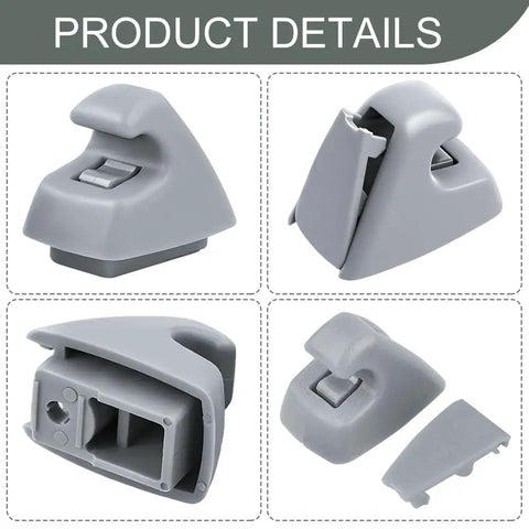 2 Pack Sun Visor Support Clips Anti Vibration Retainer Bracket For Chevy Cruze Sonic Spark And Buick Verano Replaces OEM 95994975 95994976 Gray
