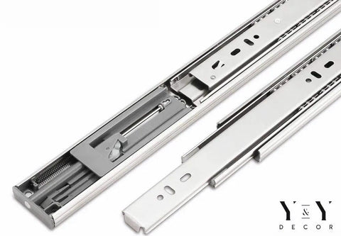 Soft Close Drawer Slides 20 Inch Full Extension Ball Bearing Side Mount For Cabinets And Dressers Heavy Duty 100 Lb Capacity 10 Pairs