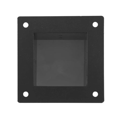 Built Like A Rock Steel Corner Brackets For Outdoor Pergola Posts And Elevated Wood Deck Builds Featuring Hardened Coating, black steel bracket top view.