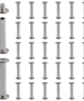 Top Shelf Stainless Steel Chicago Binding Screws 30 Piece Set 5Mm X 25Mm Phillips Head Stud Posts for Scrapbook Crafting.