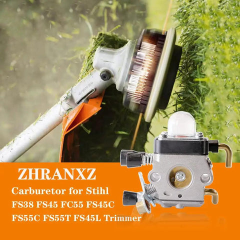 Stihl Carburetor Repair Kit For FS45 FS46 FS55 HL45 KM55 Weed Eater Trimmer Replacement C1Q S66 S71 with visible trimmer