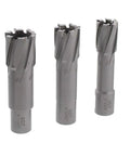 Heavy Duty Magnetic Drill Press Kit With Tungsten Carbide Annular Cutters Rock Solid Steel Drilling Setup with multiple sizes.