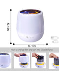 Kids Night Light Projector With USB Cable, 360 Degree Rotating Star Sky Lamp For Bedroom, Six Color Modes And Three LED Bulbs