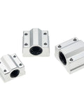 Two Pack Linear Motion Bearing Blocks Beefed Up With SCS10UU to SCS30UU And SCS10LUU to SCS20LUU For CNC Parts And 3D Printer Projects 10 To 30mm Length Precision Machine Tools Smooth Glide Bearings Built For Durability And Precision, aluminum bearing blocks