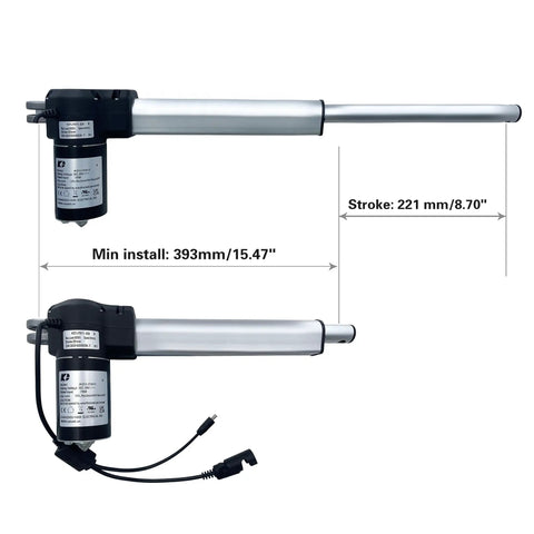 Badass Heavy Duty Linear Actuator Replacement For Power Recliner Lift Chairs with 8.70 inch stroke and 15.47 inch minimum install.