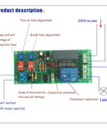 Infinite Cycle Delay Timer Relay Switch With Adjustable Run And Stop Timers From 0.5 Seconds To 1000 Minutes circuit board