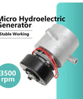 Side view of a 1000W Micro Hydroelectric Water Turbine Generator For Off Grid Power, compact design with 220V three-pipe AC output.