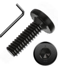 1/4-20 Inch Flat Head Hex Socket Cap Screws Bolts 3/4 Inch Long Fully Threaded 25 Pack With Electrophoretic Finish And Hex Wrench Included