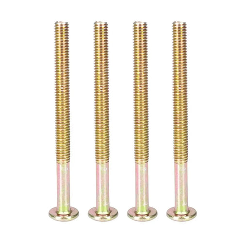 M6 Hex Furniture Screw Nut Set Kit With 30Mm 40Mm 50Mm 60Mm 70Mm 80Mm Threaded Bolts And Phillips Nuts For Wood Beds Chairs Desks Tables Easy Fit 100 Piece Assortment, gold screws