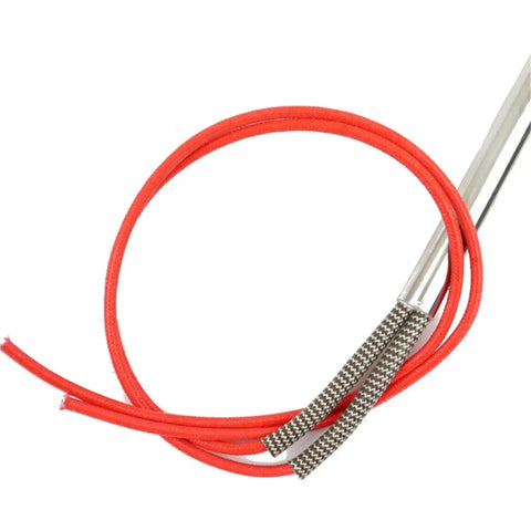 Real Heavy Duty 5 Pack 24 Volt 300 Watt Tubular Cartridge Heater 12mm By 300mm Sus304 Stainless Steel Quick Heat Element with red wiring.