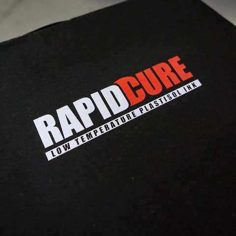 White Plastisol Screen Printing Ink, Fast Cure At 270F, 32oz Quart box with 'RapidCure' branding, DIY tees fabric paint