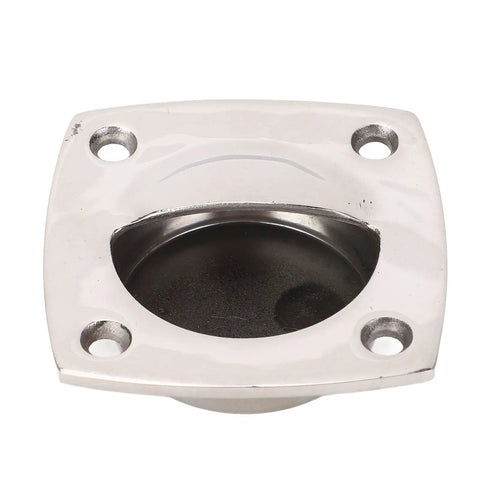 Badass Marine Grade Solid Stainless Steel Flush Pull Handle Rust Proof Cabinet Hardware Minimalist Square Design For Boats Cabins Decks And Kitchen Cabinetry