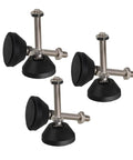 Heavy Duty M8x50mm Adjustable Furniture Leveling Feet 10 Pack with tilting design, carbon steel and nylon material, for stabilizing wobbly furniture.