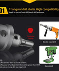 Carbide Tip TCT Drill Bit Set 50 To 61Mm Hole Saw Cutter with triangular shank, electric hand drill and bench drill compatibility