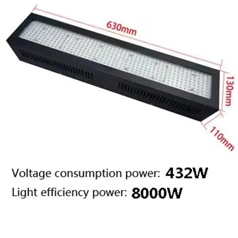 Heavy Duty Led Uv Curing Lamp Featuring Cold Light Technology For Resin 3d Printing And Photo Exposure shown from the side with measurements.