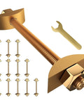 Heavy Duty Countertop Joiner Connectors Kit 10 Pcs M8x100mm Drawbolt Bolts shown with wrench and multiple bolts