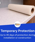 Mad Durable Countertop Protection Film 24 Inch Wide By 600 Feet Long Self Adhesive Clear Countertop Protector on kitchen surface