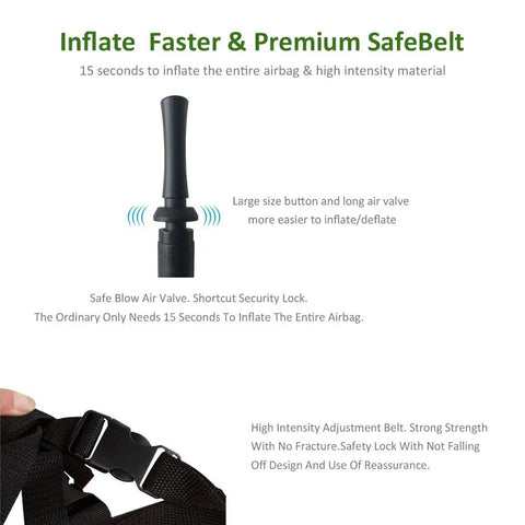 Inflatable Snorkel Vest For Adults With High Buoyancy Up To 220 Lbs Quick Inflate Free Diving Snorkeling Jacket air valve