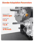 Savage Professional Grade Forward Reverse Go Kart Gearbox With 30 Series Torque Converter seamless integration, 3/16 inch keyway, and gear ratios.